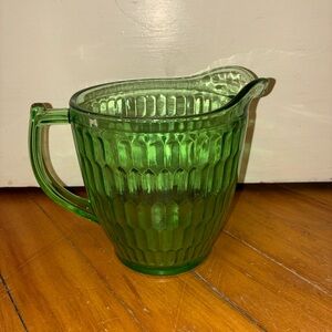 Teleflora 75 Years Anniversary 1934-2009 Green Glass Pitcher